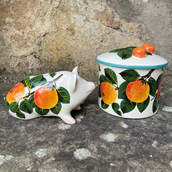 Orange Biscuit Barrel