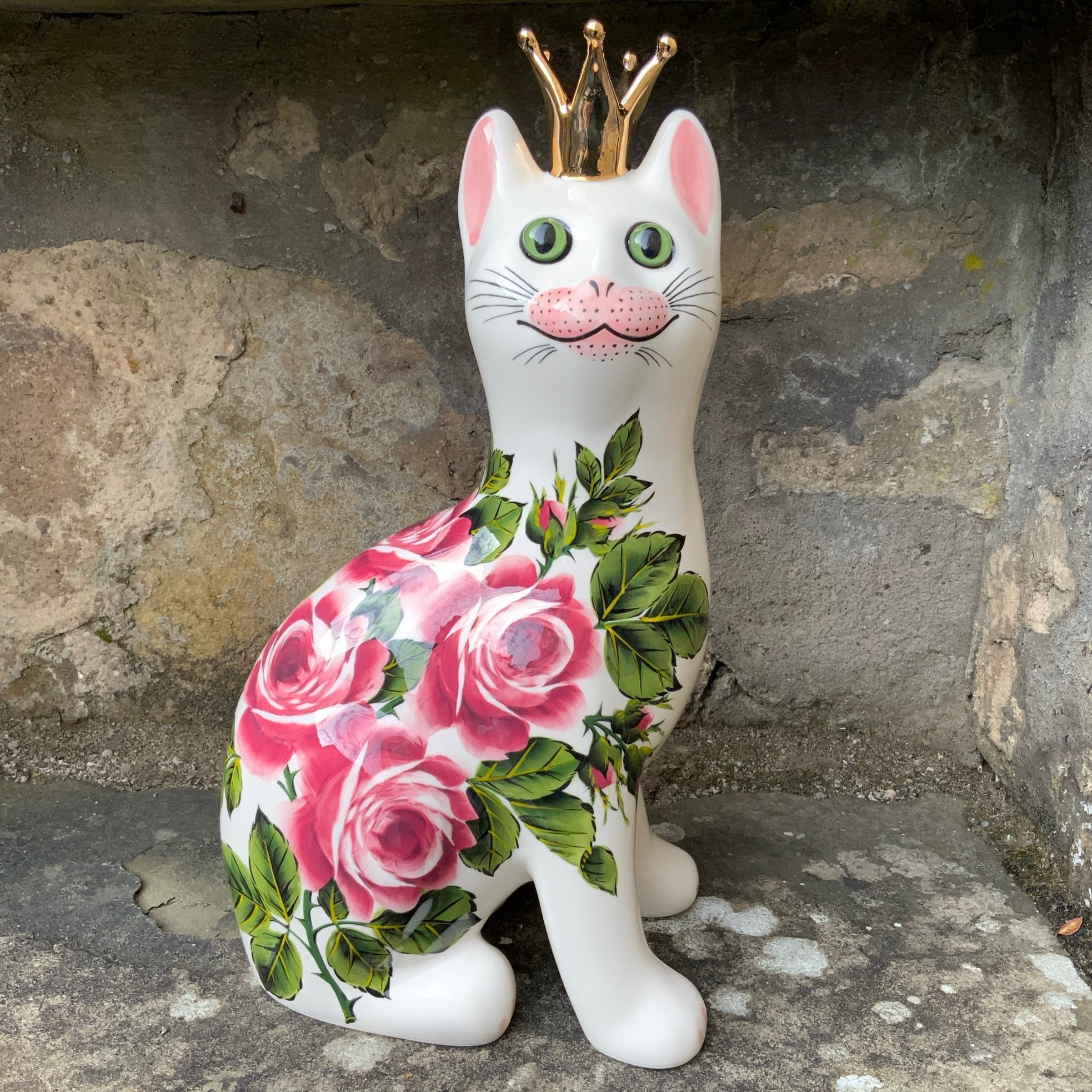 Crown Cabbage Rose Large Cat