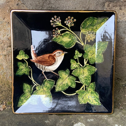 Gold Wren Ivy Square Dish
