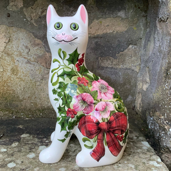 Tartan Bow Festive Bunch Large Cat