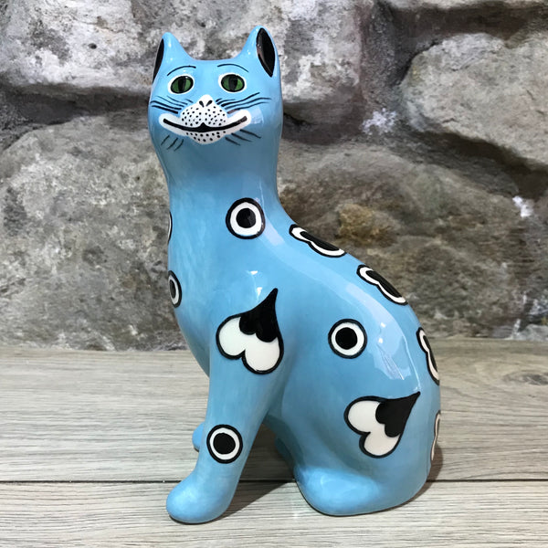 Turquoise Gallé Small Cat