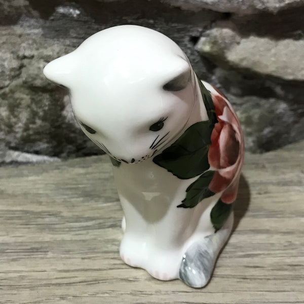 Cabbage Rose Small Thinking Cat