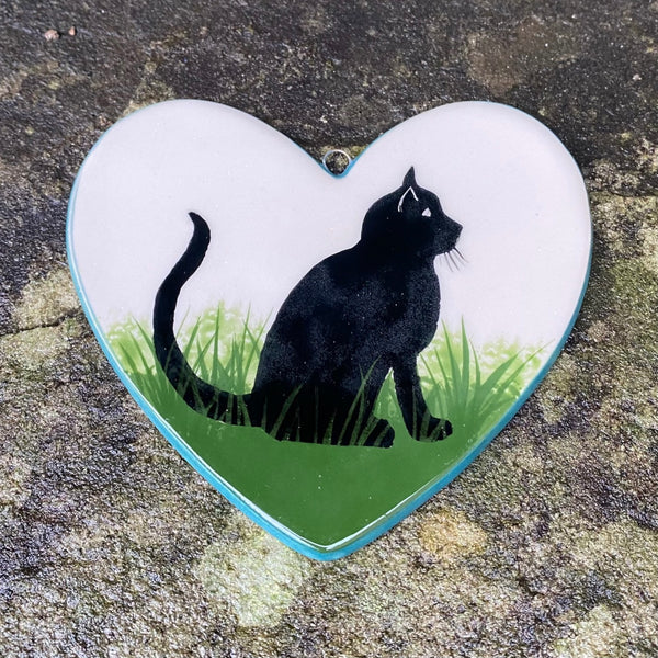 Cat Large Hanging Heart