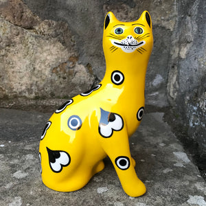 Yellow Gallé Small Cat