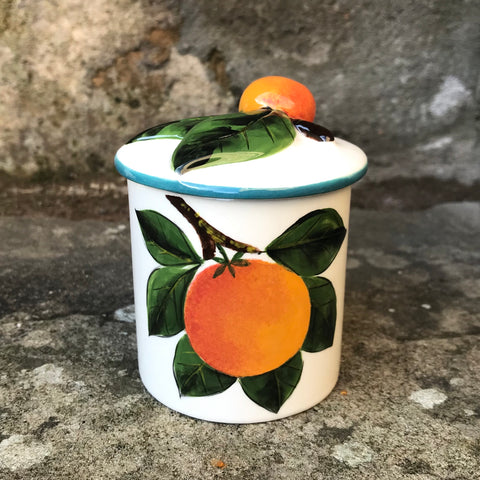 Orange Small Jam Pot