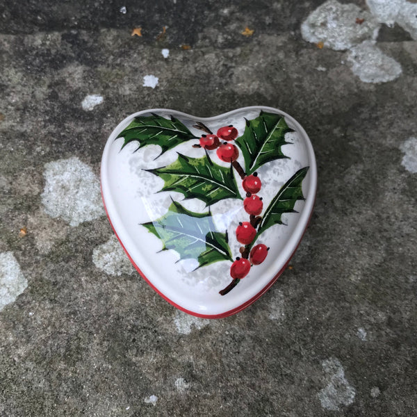 Holly Small Heart Trinket Box