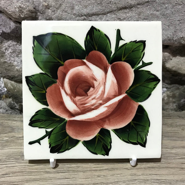 Cabbage Rose Rustic Tile