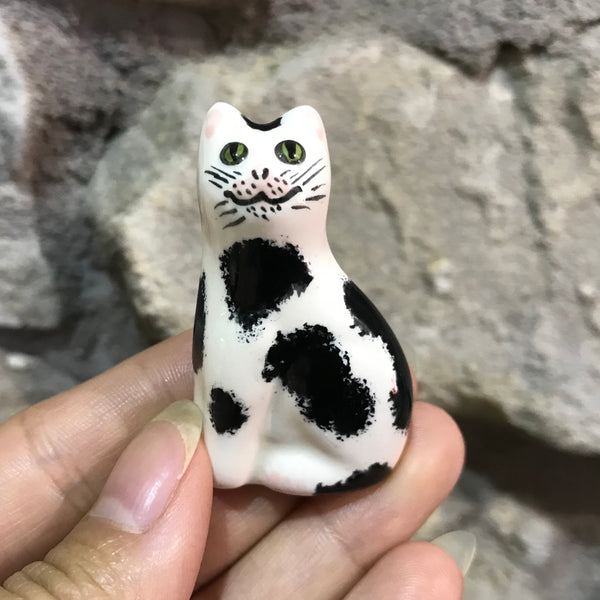 Black and White Cat Brooch