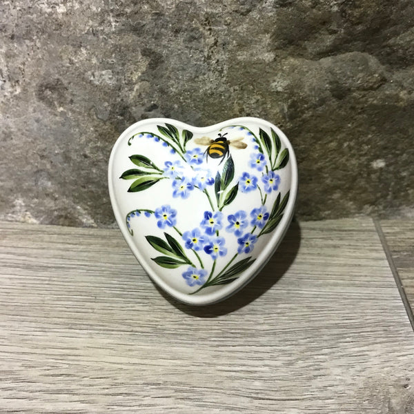 Forget Me Not with Bee Heart Trinket Box