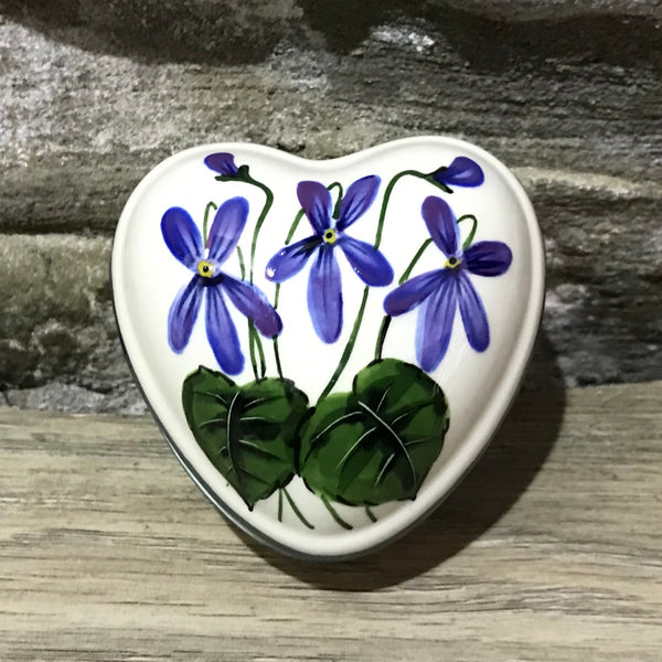 Violet Small Heart Trinket Box