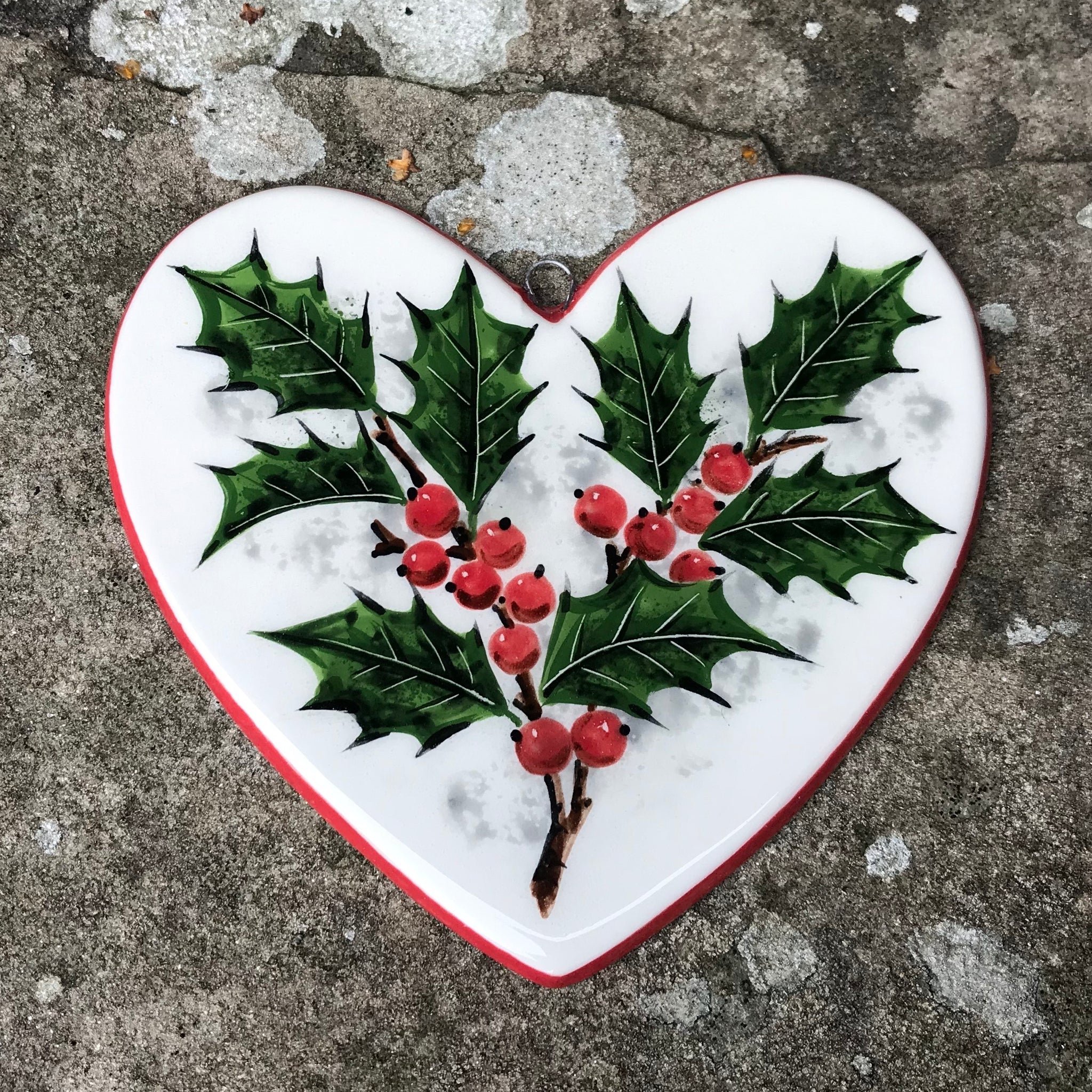 Holly Large Hanging Heart