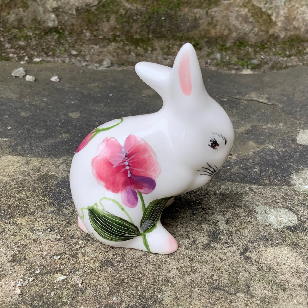 Scottish Wemyss Ware Sweet Pea Tiny Rabbit | Griselda Hill Pottery