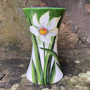 White Narcissus Beaker Vase
