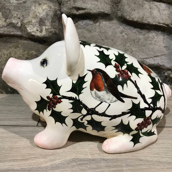 Robin and Holly Medium Pig