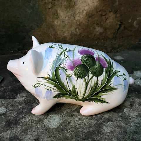 Thistle and Scottish Bluebell Small Pig