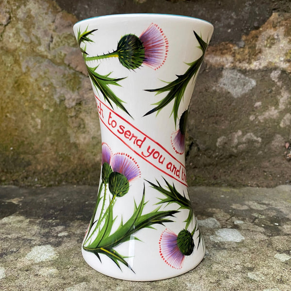 Something Scotch Thistle Beaker Vase