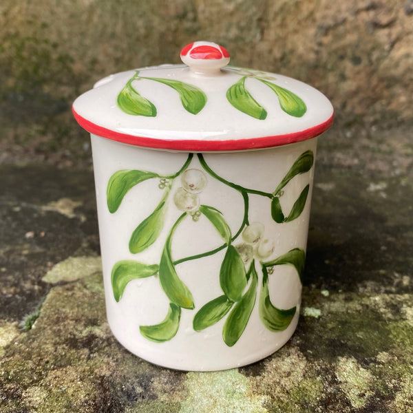 Mistletoe Small Jam Pot