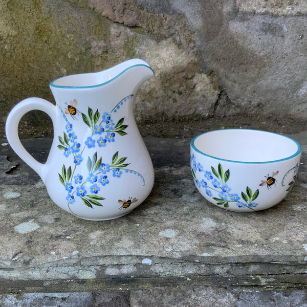 Forget Me Not with Bee Small Jug