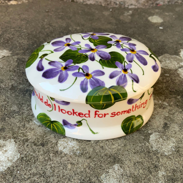 Sweet Violet Oval Trinket Box