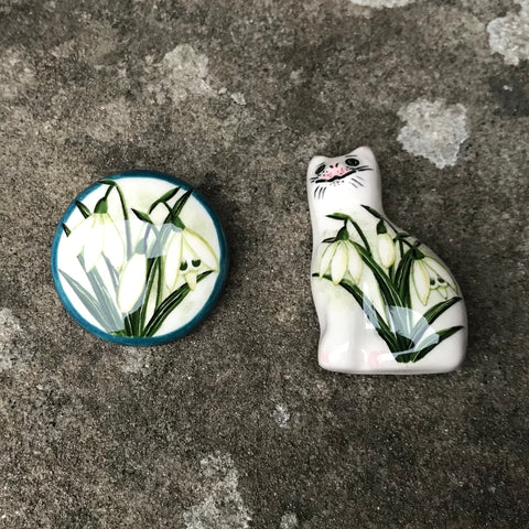 Snowdrop Round Brooch