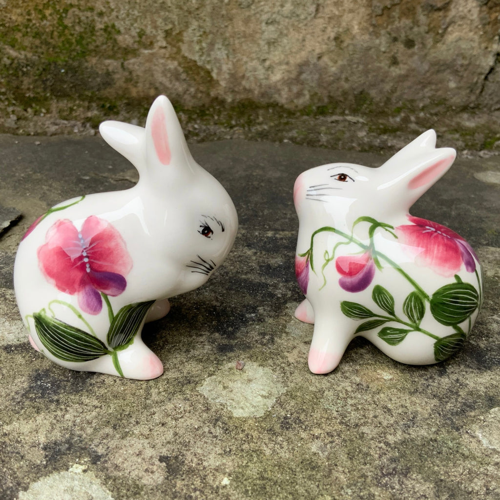 Scottish Wemyss Ware Sweet Pea Tiny Rabbit | Griselda Hill Pottery