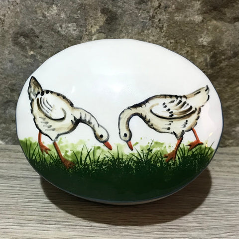 Goose Oval Trinket Box