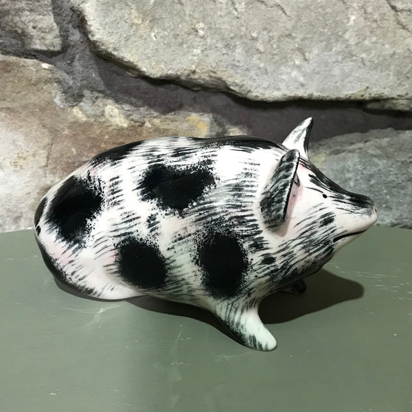 'Dirty' Black and White Small Pig