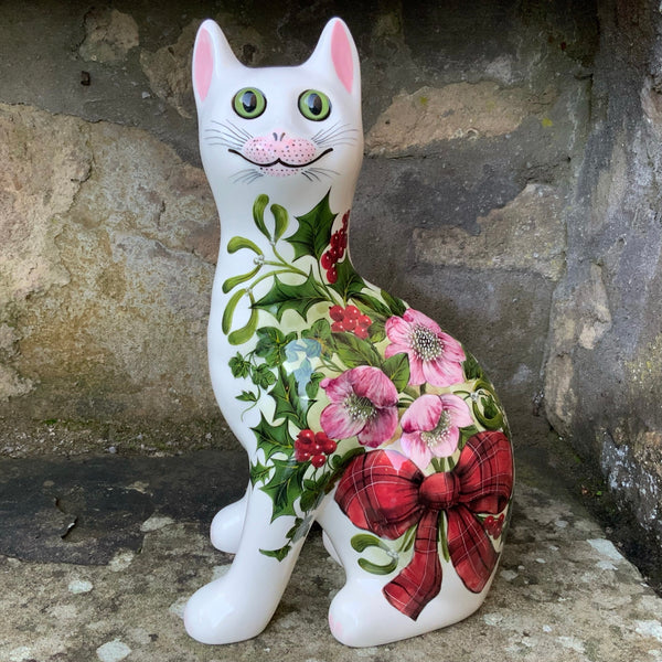 Tartan Bow Festive Bunch Large Cat