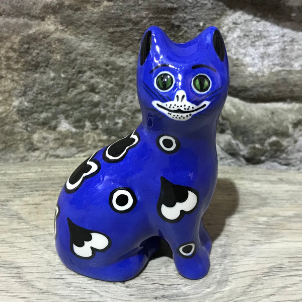 Dark Blue Gallé Tiny Cat