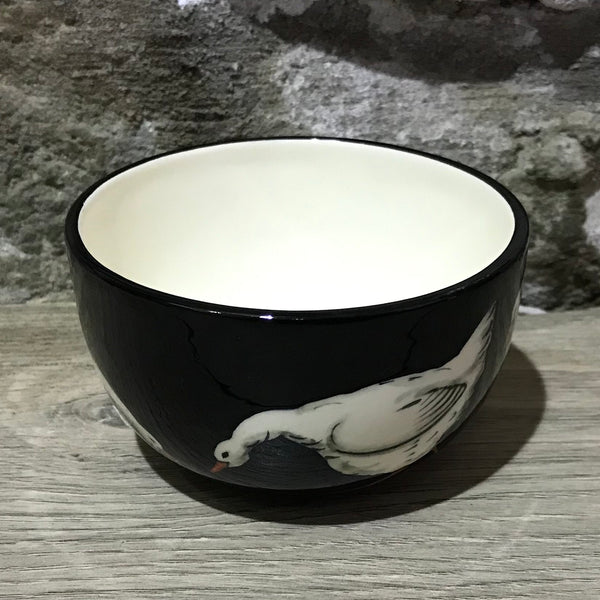 Goose Black Background Tiny Bowl