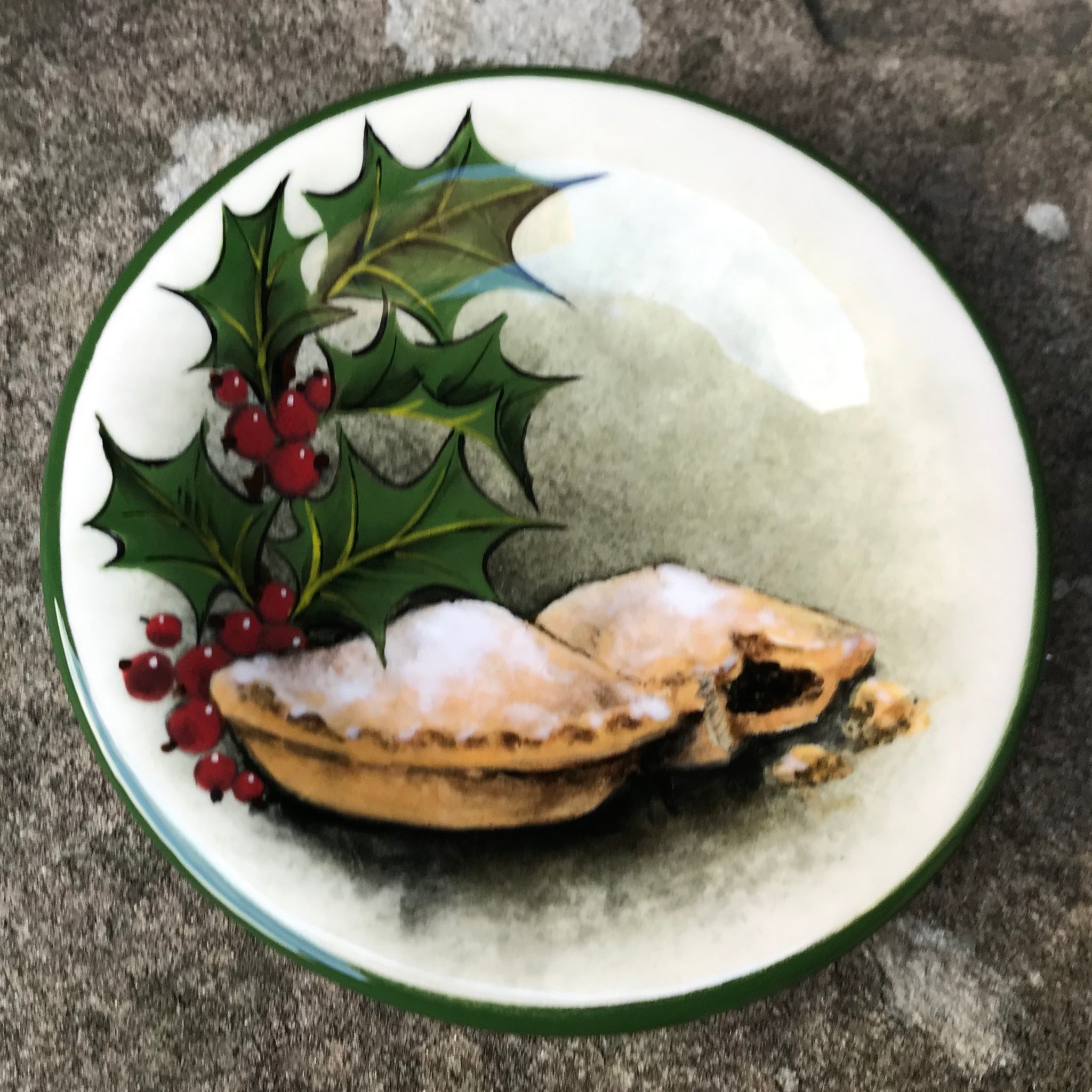 Mince Pie and Holly Tiny Plate