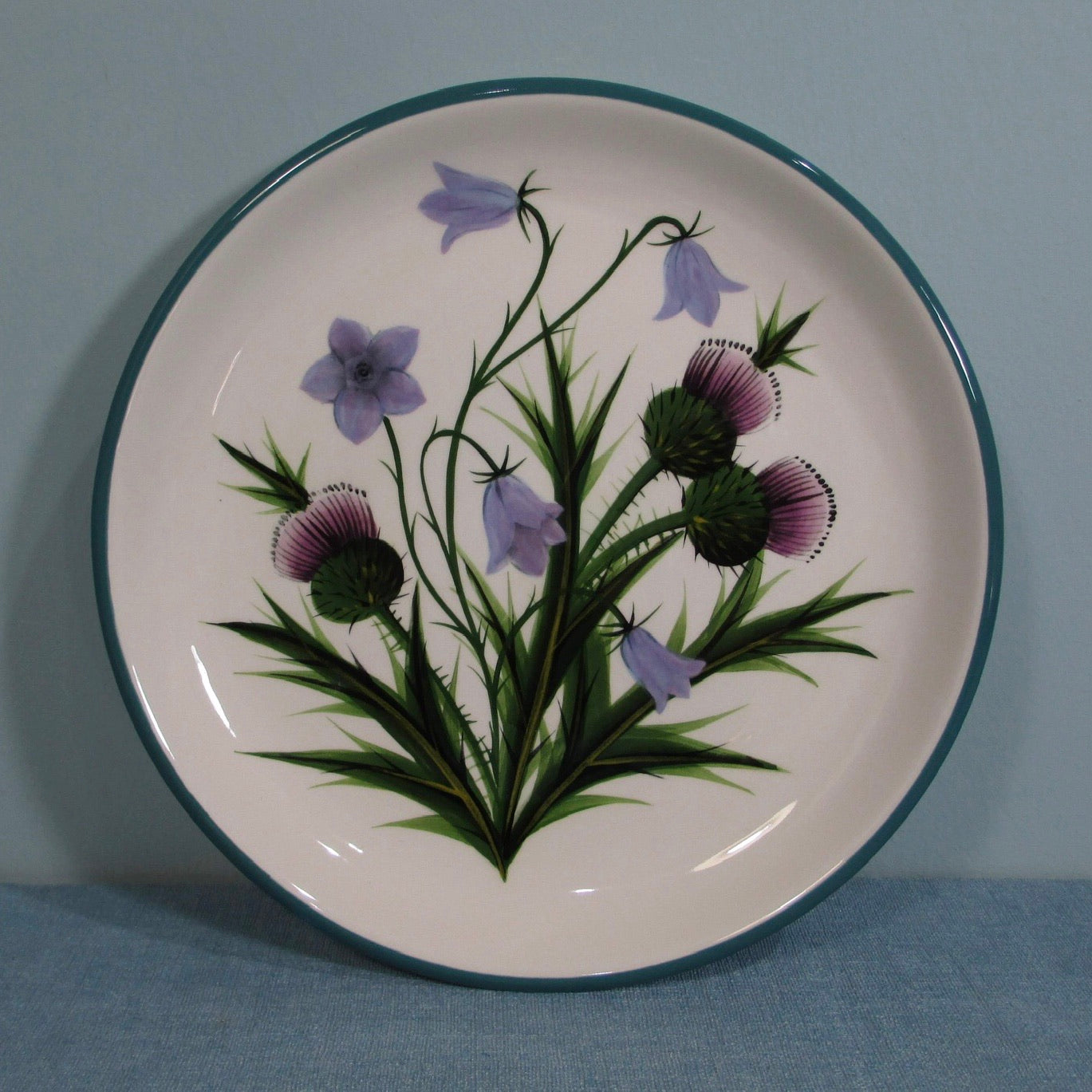 Thistle and Scottish Bluebell Small Plate