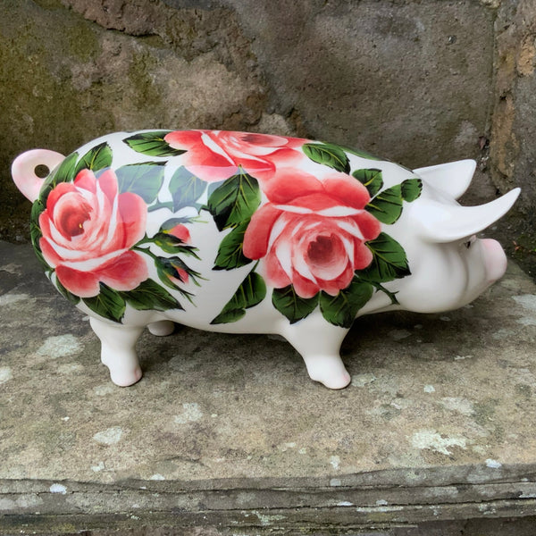 Cabbage Rose Standing Pig