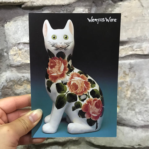 Cabbage Rose Cat Wemyss Ware Notepad