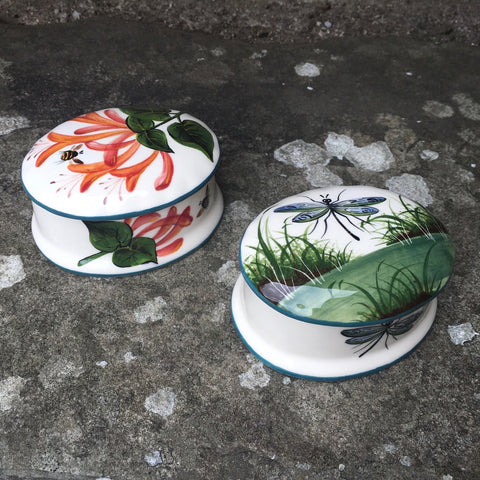 Dragonfly Oval Trinket Box