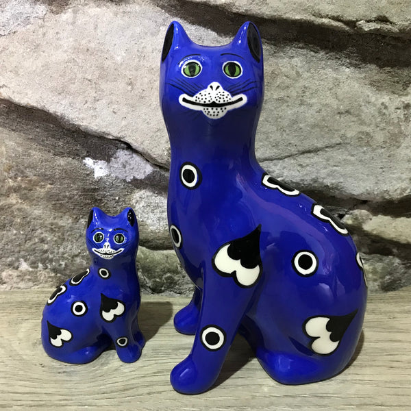 Dark Blue Gallé Tiny Cat