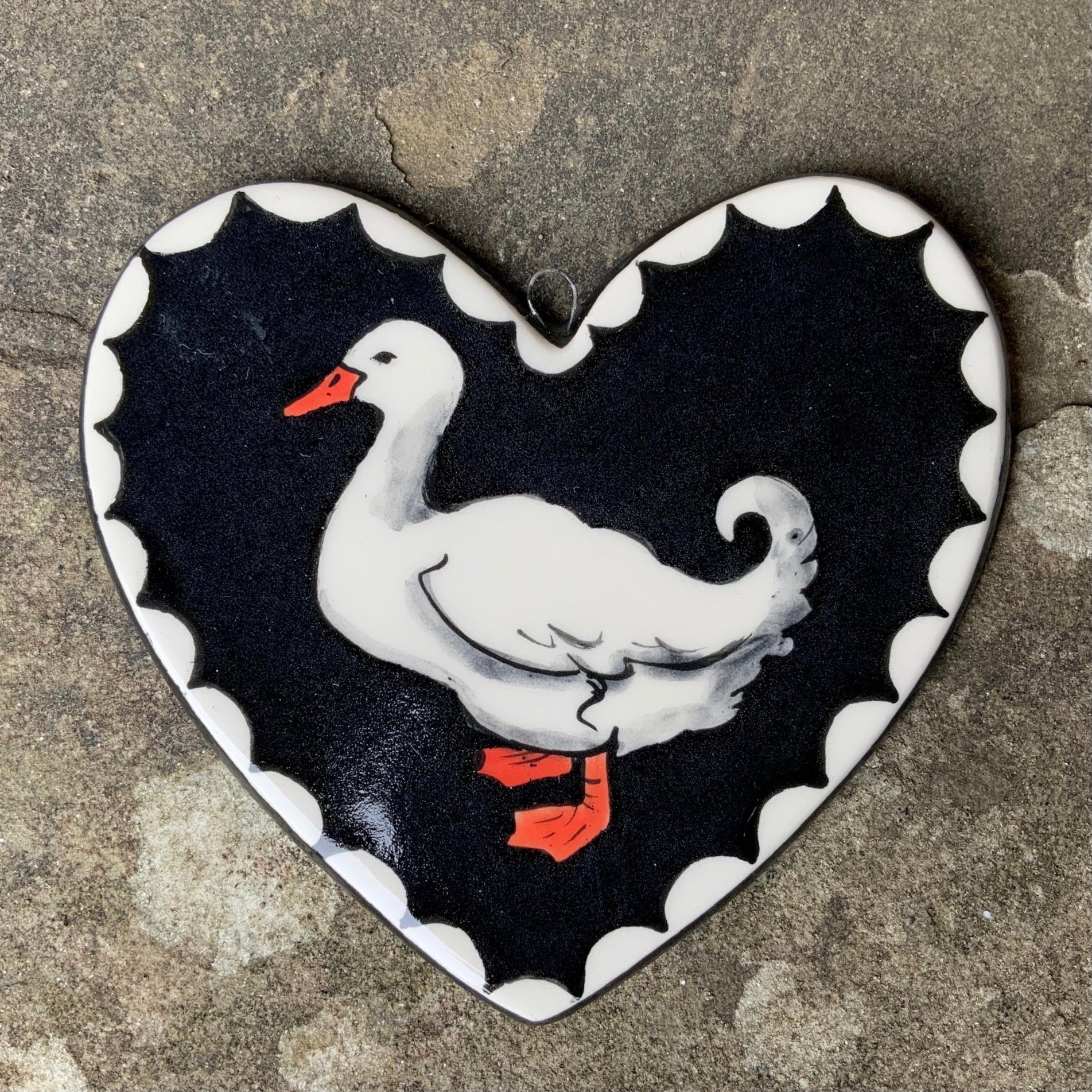 Duck Large Hanging Heart