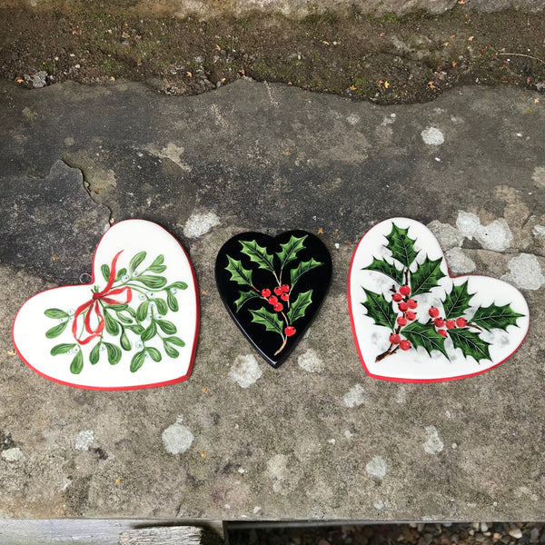 Holly Large Hanging Heart