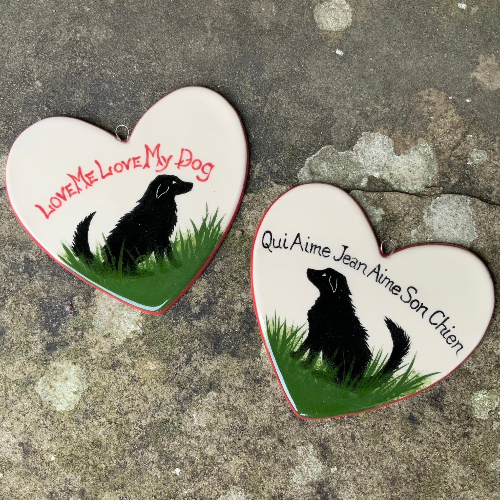 Dessous De Verre Écoresponsable En Eucalyptus - Motif "Love Me Love My Dog" - Fabriqué En Angleterre