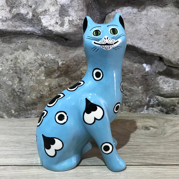 Turquoise Gallé Small Cat