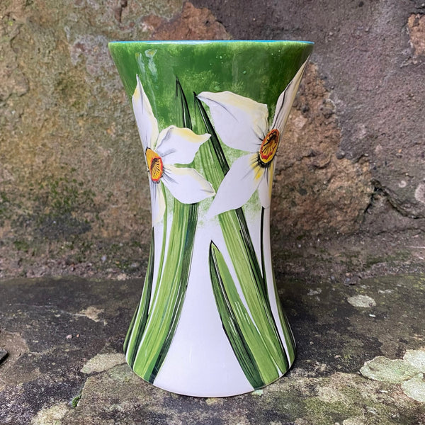 White Daffodil Beaker Vase