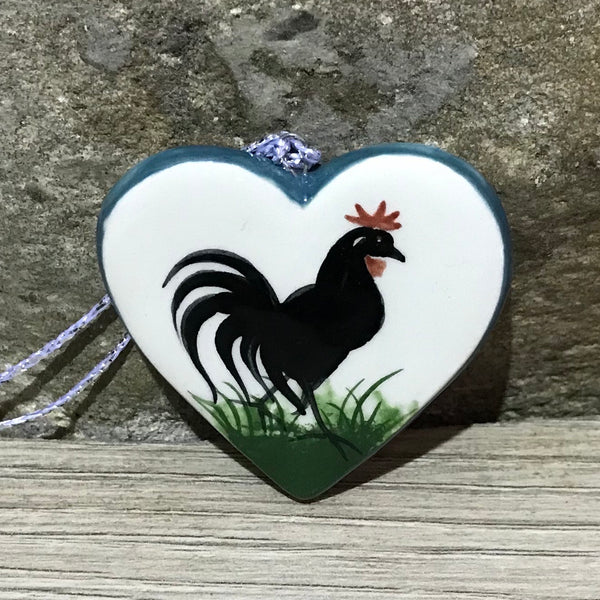 Cockerel Heart Pendant
