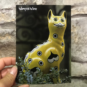 Yellow Gallé Cat Postcard