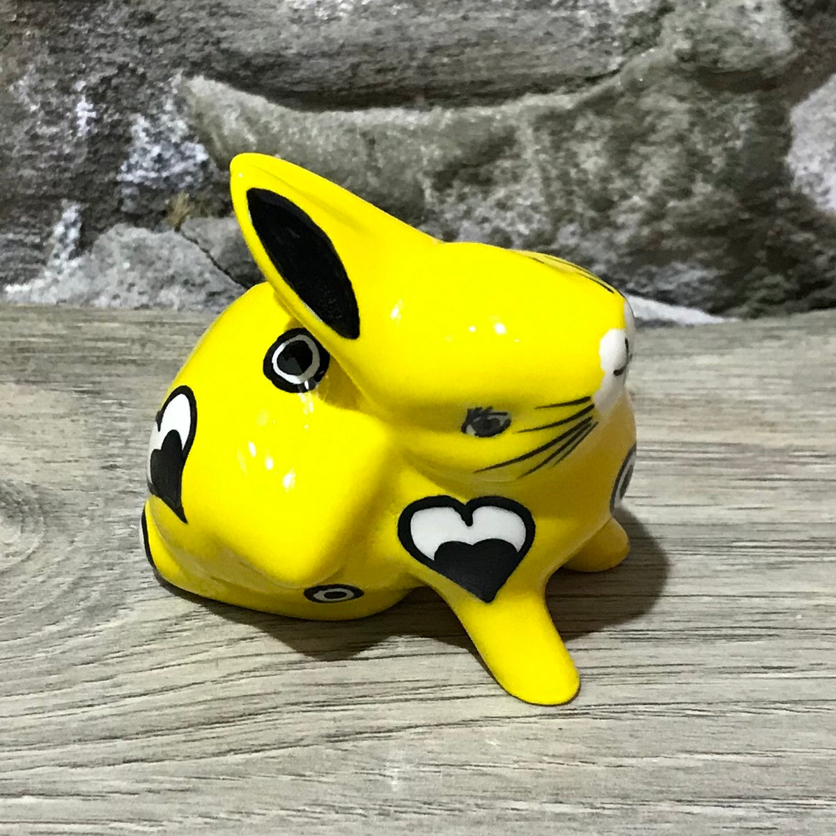Galle Faience Rabbit Scottish Wemyss Ware Yellow Gallé Tiny Rabbit | Griselda Hill Pottery