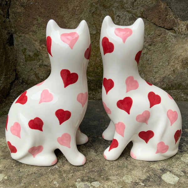 Pink and Red Hearts Small Cat