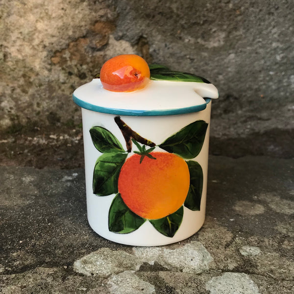 Orange Small Jam Pot