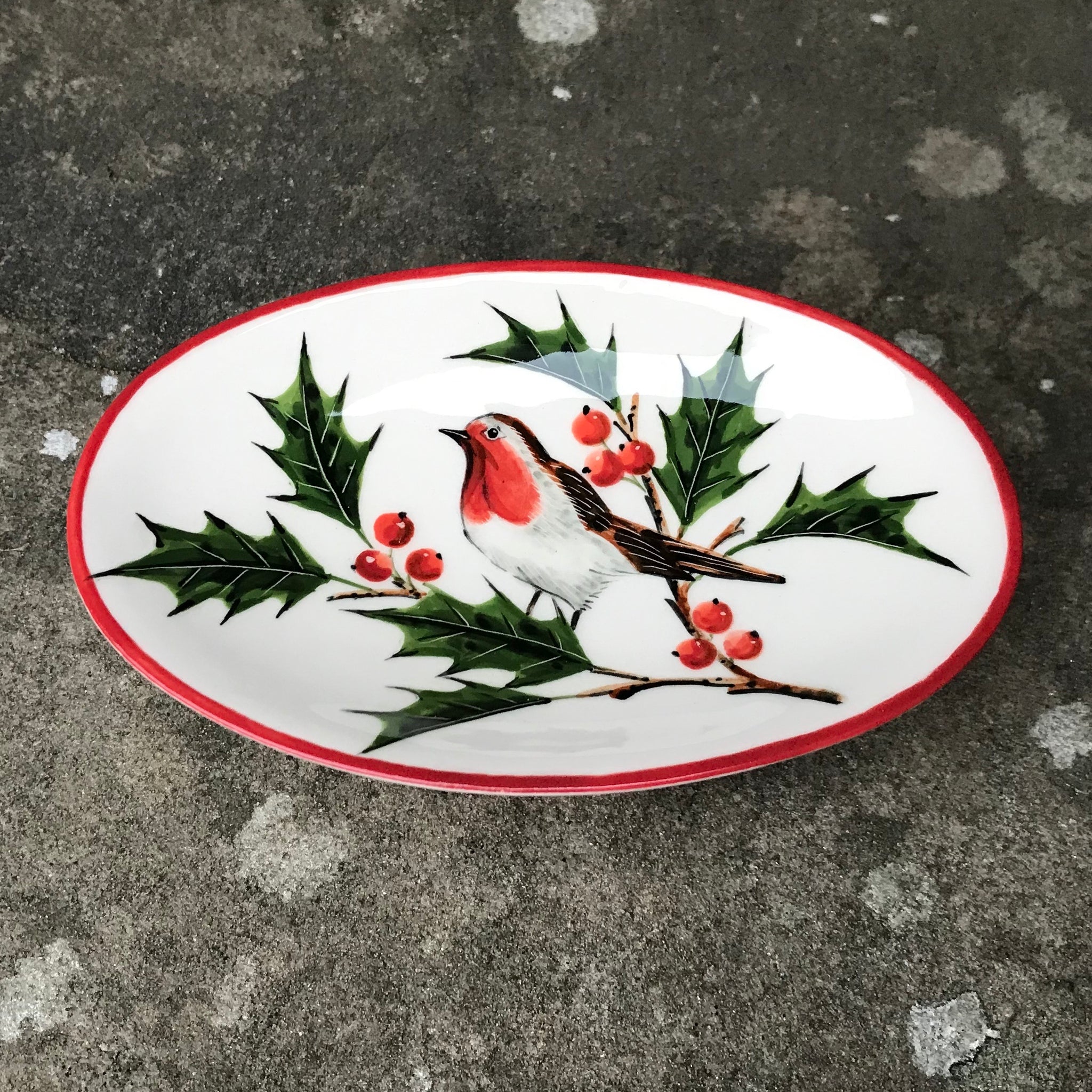 Robin and Holly Bonbon Dish